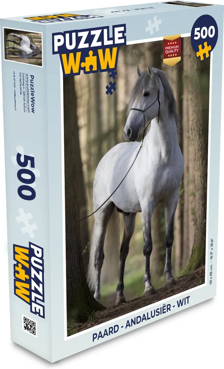PuzzleWow Andalusiër Legpuzzel 500 Stuks - Wit