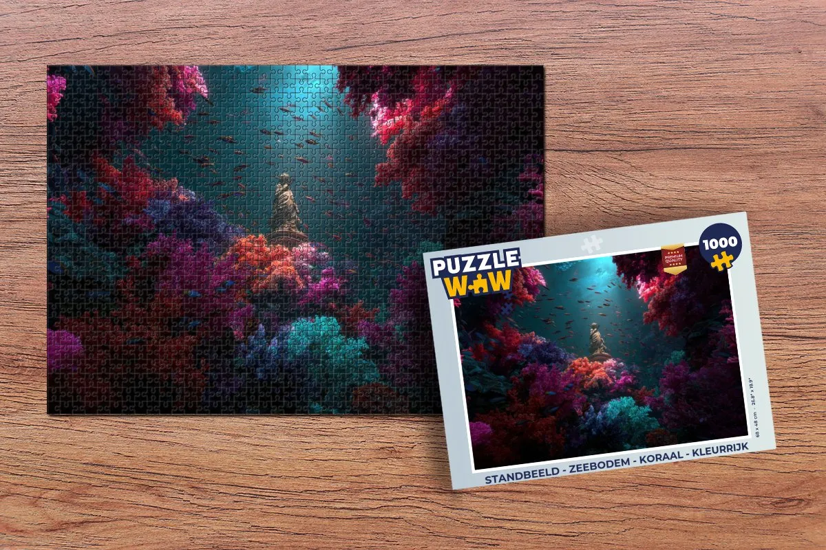 PuzzleWow Legpuzzel Zeebodem Koraal 1000 Stuks