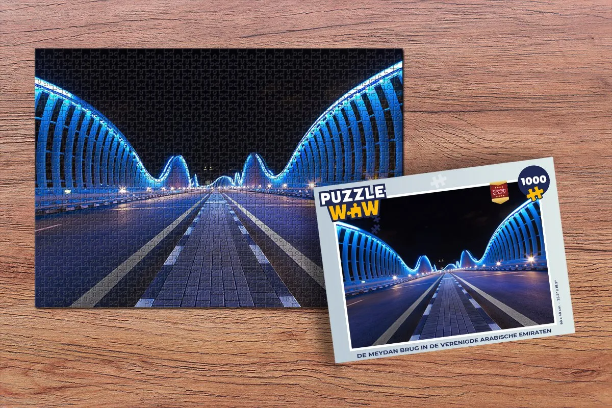 PuzzleWow Legpuzzel De Meydan Brug 1000 Stuks - Multicolor