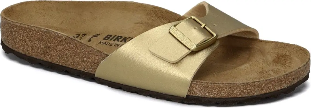 Birkenstock Madrid BF Gold Narrow Dames Slippers