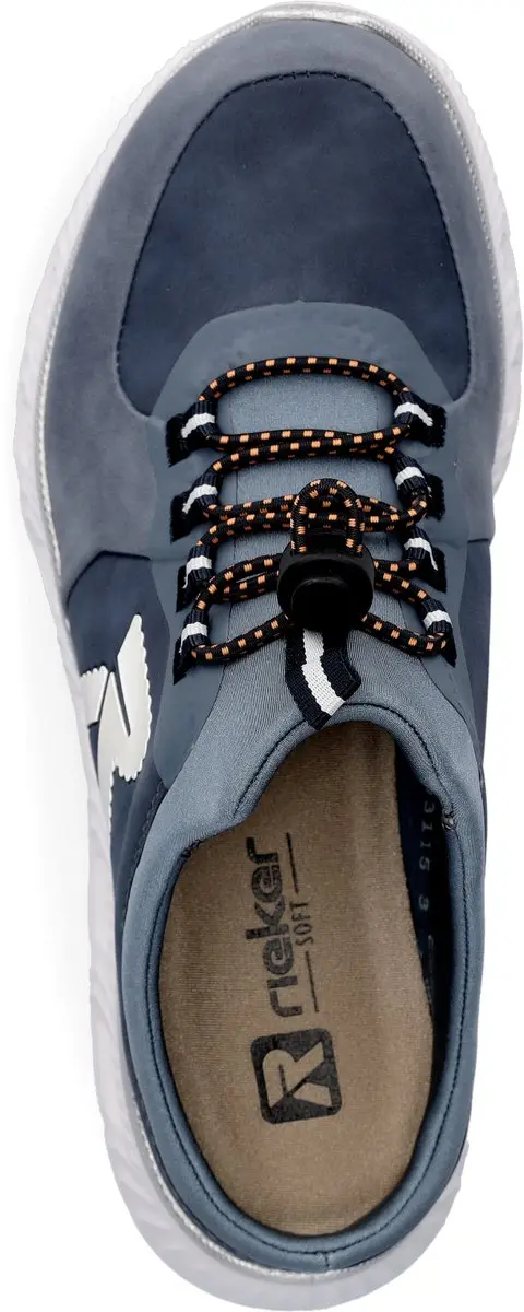Rieker damesklompen lage sportschoenen M6069-10 blauw