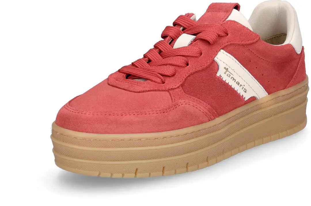 Tamaris lage toptrainers 1-23773-43 590 damesschoenen M2377343 rood