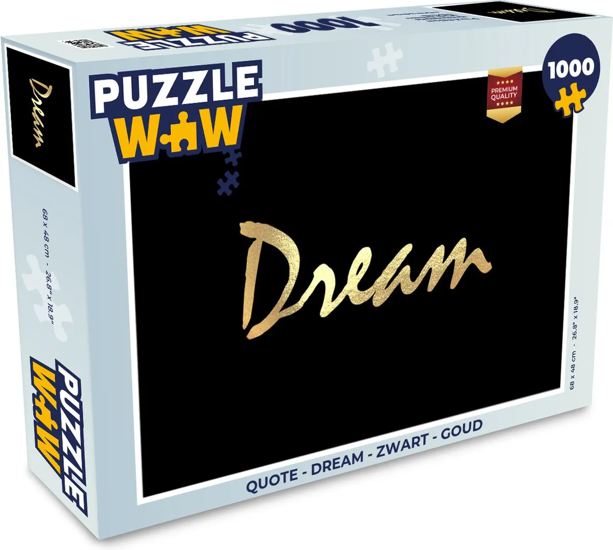PuzzleWow Quote Dream Legpuzzel 1000 Stuks - Multicolor