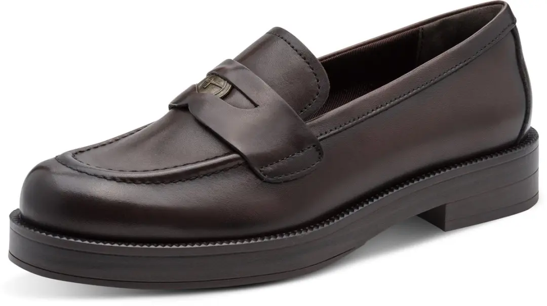 Tamaris leren damesslippers 1-24354-47-304 Loafers voor dames, bruin