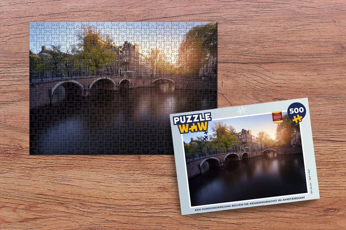 PuzzleWow Legpuzzel Amsterdam Keizersgracht 500 Stuks - Multicolor
