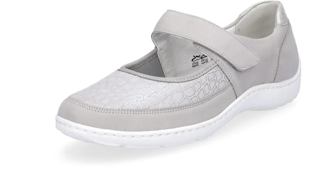 Waldläufer dames klittenband slip-on schoen grijs 6