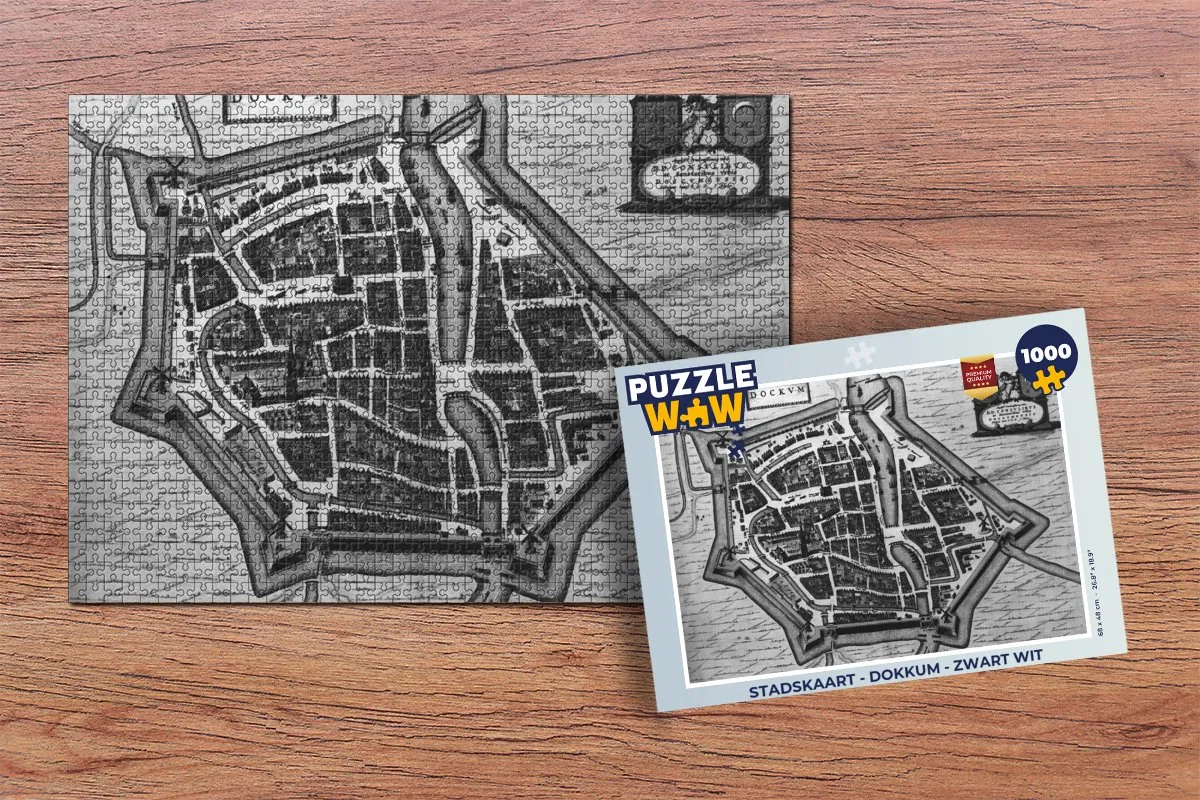 PuzzleWow Dokkum Legpuzzel 1000 Stuks - Multicolor