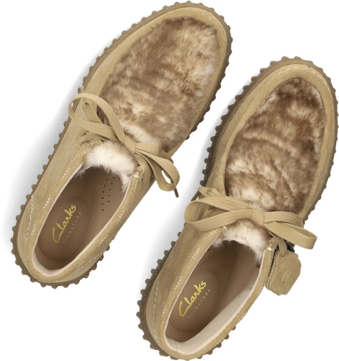 Clarks Torhill Moss Dames Veterschoenen - Beige - afbeelding 6 van 6