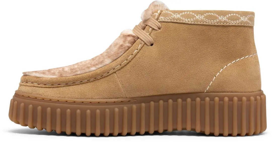 Clarks Torhill Moss Dames Veterschoenen - Beige - afbeelding 5 van 6