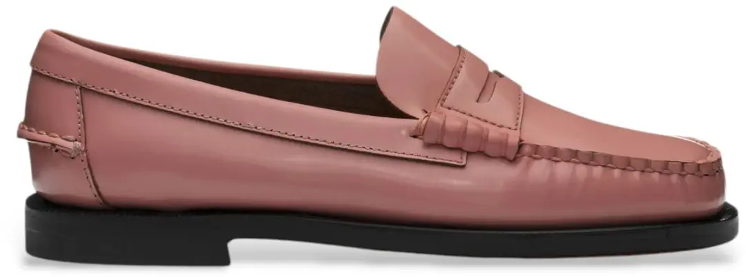 Sebago Klassieke Dan roze leren loafers