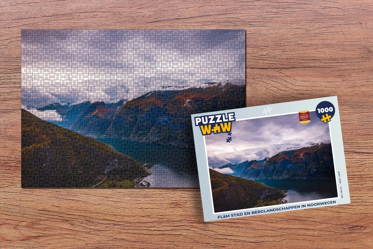 PuzzleWow Flåm Legpuzzel 1000 Stuks - Multicolor