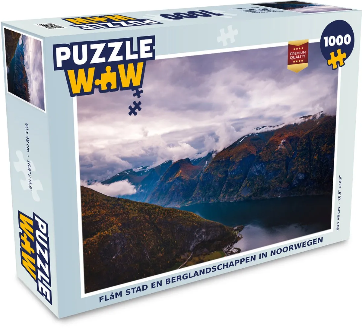 PuzzleWow Flåm Legpuzzel 1000 Stuks - Multicolor