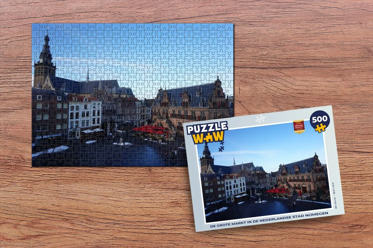 PuzzleWow Legpuzzel 500 Stuks - Nijmegen - Multicolor