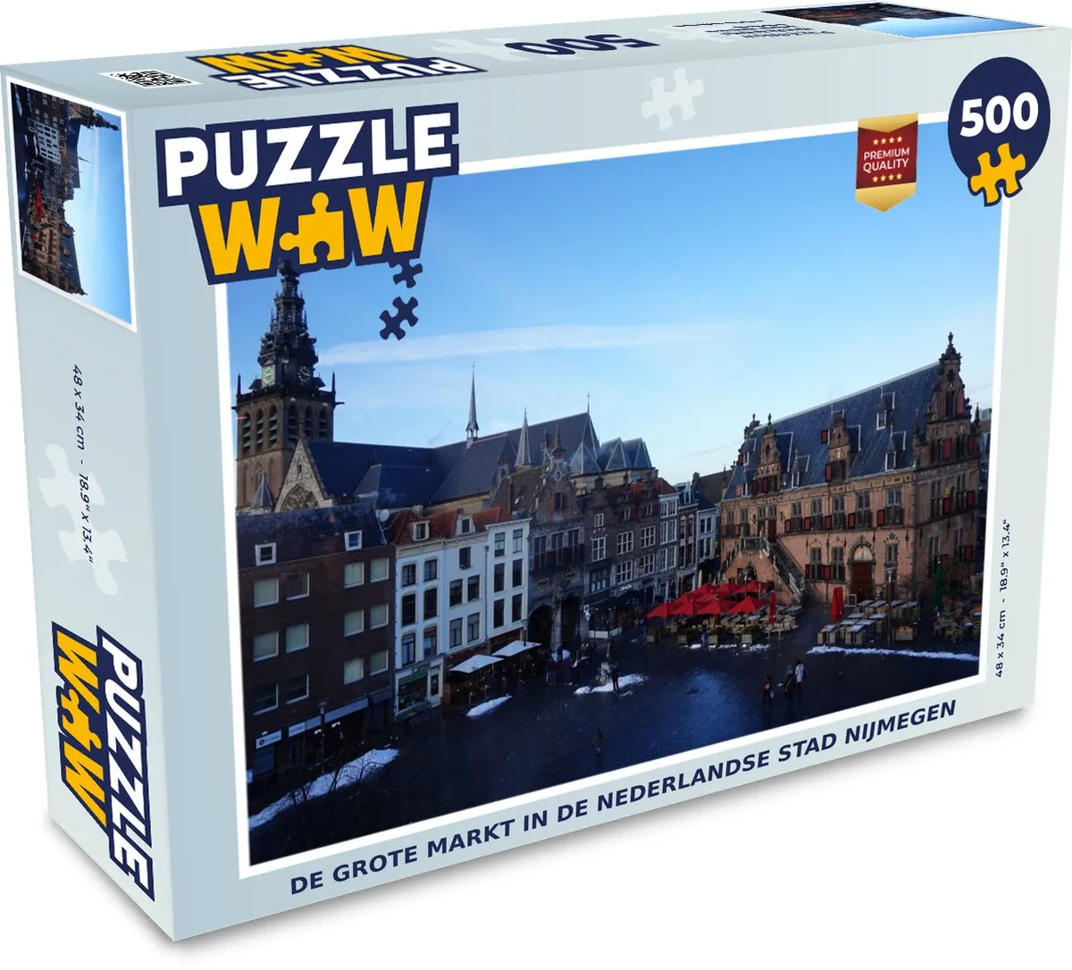 PuzzleWow Legpuzzel 500 Stuks - Nijmegen - Multicolor