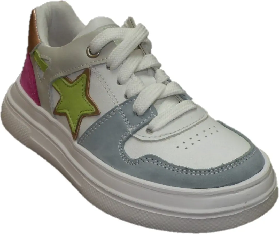 Braqeez 423111-122 Meisjes Lage Sneakers - 29 - Blauw/Wit