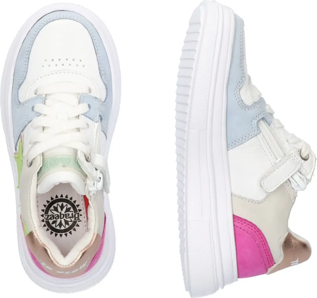 Braqeez 423111-122 Meisjes Lage Sneakers - 29 - Blauw/Wit - afbeelding 6 van 6