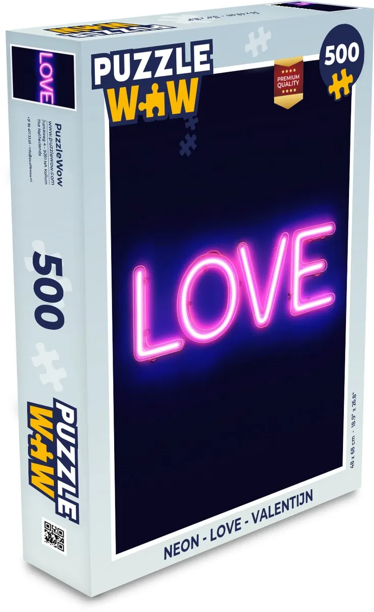 PuzzleWow Neon Love Legpuzzel 500 Stuks - MPN 8721169396873