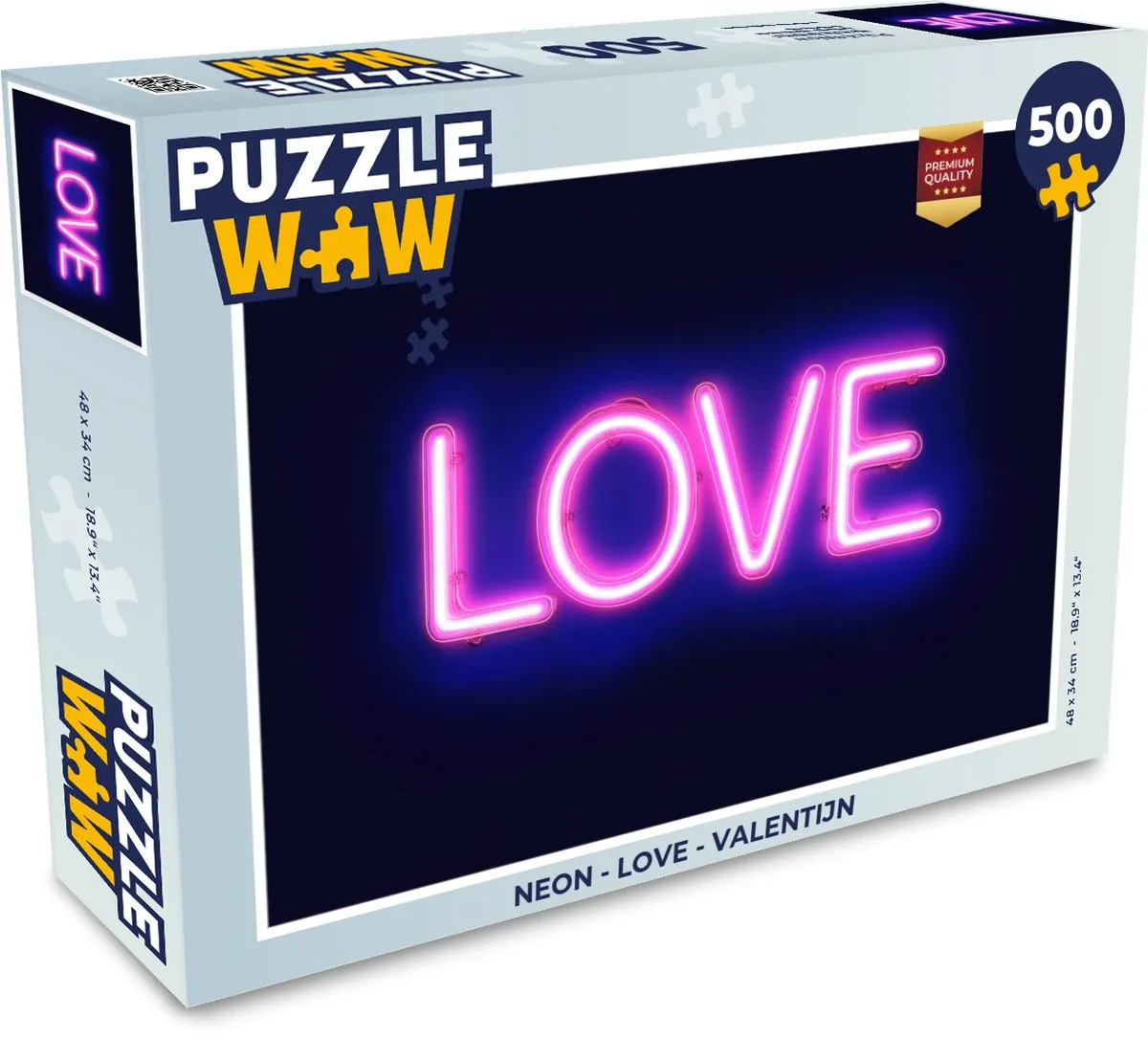 PuzzleWow Neon Love Legpuzzel 500 Stuks - MPN 8721169396873
