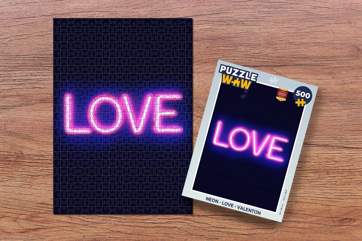PuzzleWow Neon Love Legpuzzel 500 Stuks - MPN 8721169396873