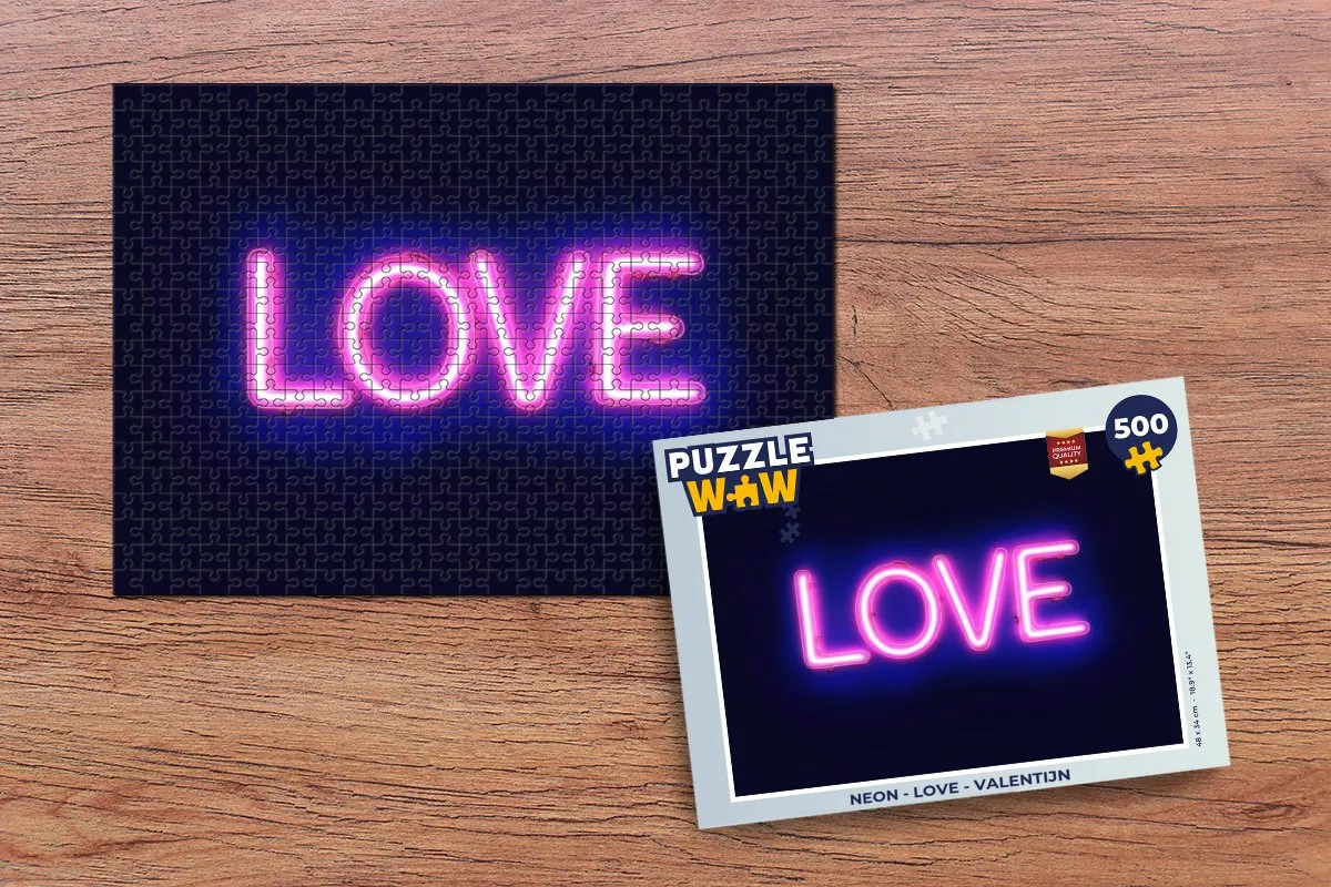PuzzleWow Neon Love Legpuzzel 500 Stuks - MPN 8721169396873