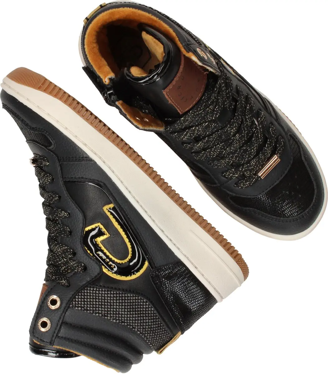 Cruyff Junior Campo High Sneakers - Zwart - Maat 35 - afbeelding 6 van 6