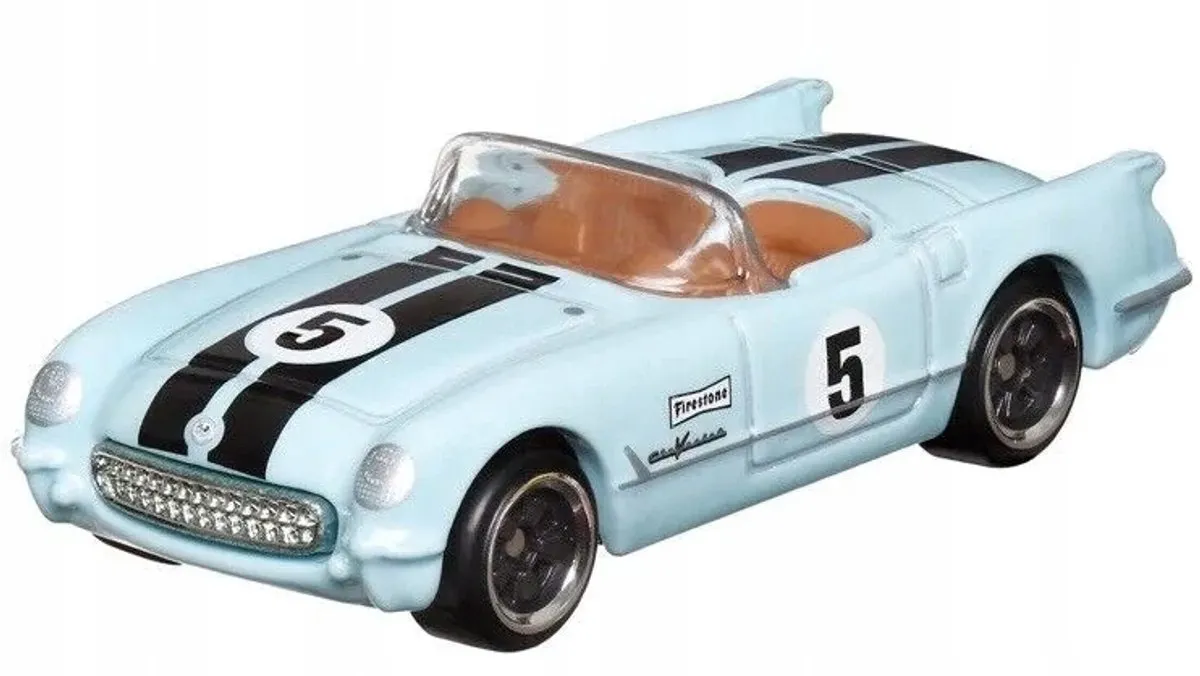 Hot Wheels 1955 Corvette Vintage Racing Club 1:64 Blauw HRT81