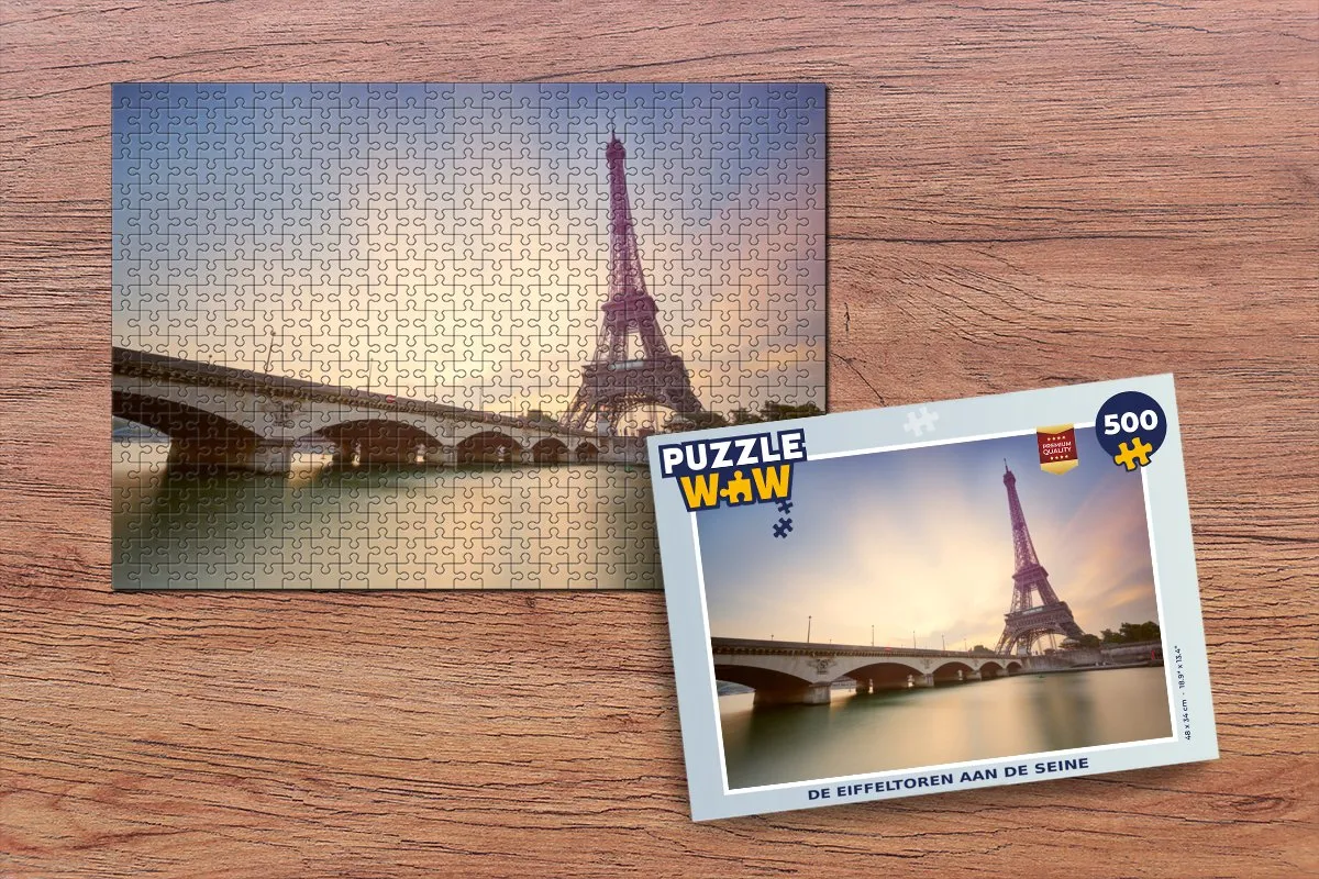 PuzzleWow Parijs Eiffeltoren Legpuzzel 500 Stuks - Multicolor