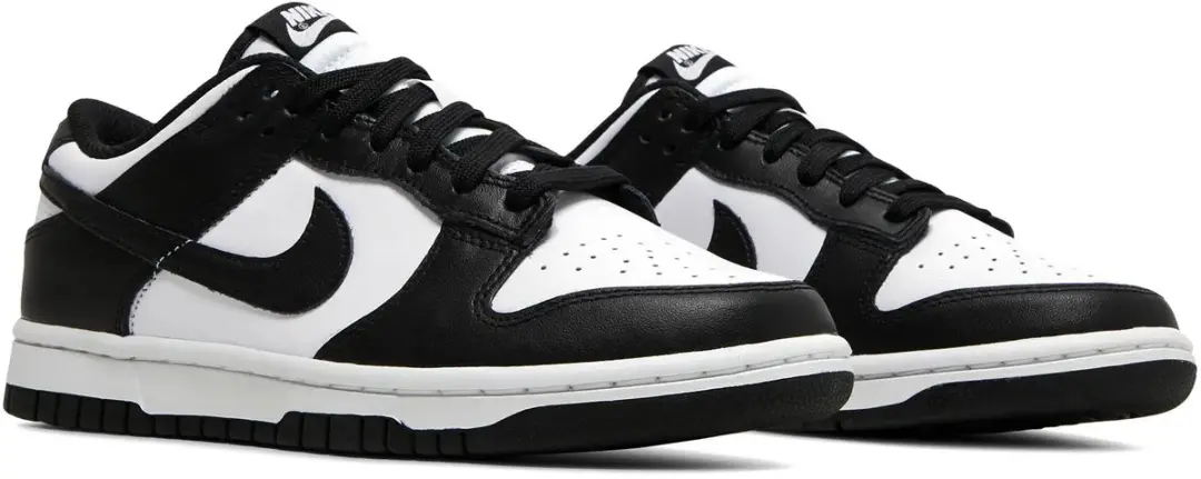 Nike W Dunk Low Dames Sneakers - White/Black - afbeelding 3 van 6