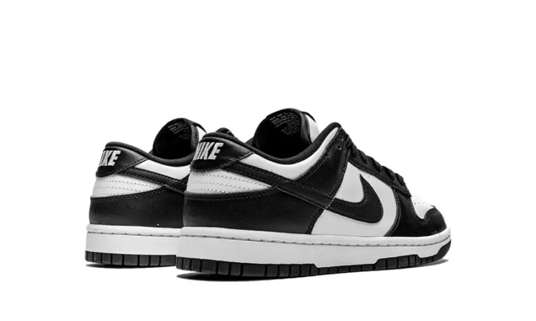 Nike W Dunk Low Dames Sneakers - White/Black - afbeelding 6 van 6