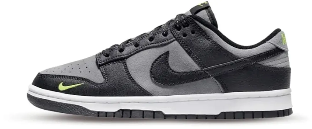 Nike Dunk Low Black Cool Grey Volt Mini Swoosh