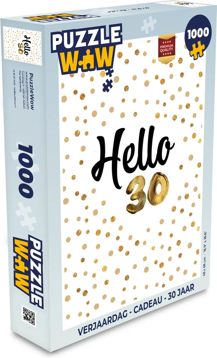 PuzzleWow Verjaardag Legpuzzel 1000 Stuks - Multicolor
