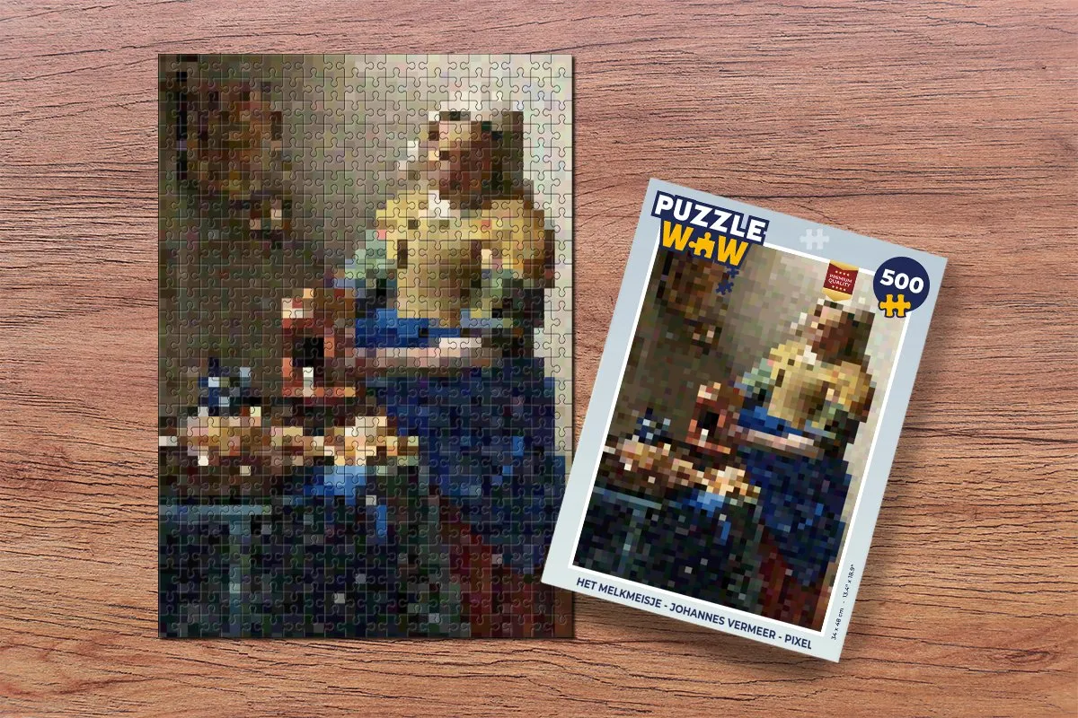 PuzzleWow Het Melkmeisje Legpuzzel 500 Stuks - Multicolor