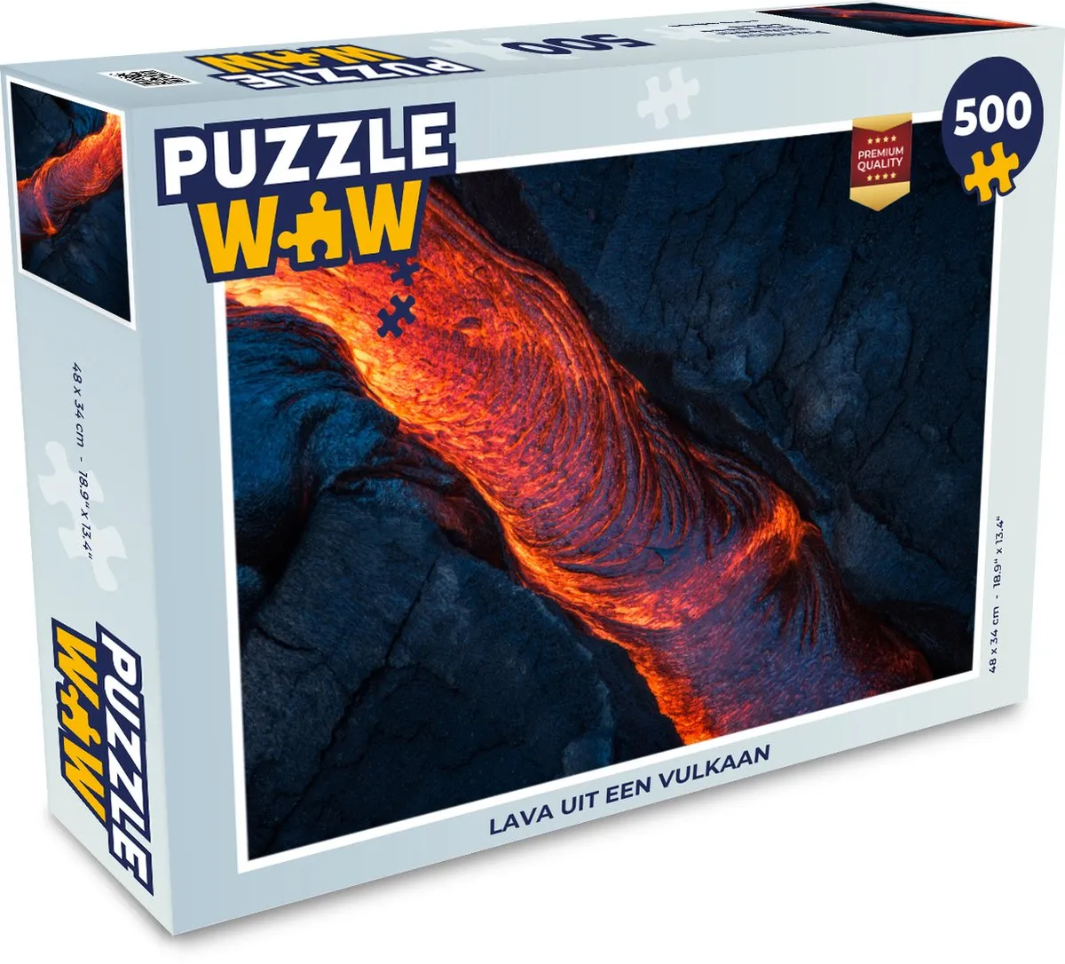 PuzzleWow Vulkaan Legpuzzel 500 Stuks - Multicolor