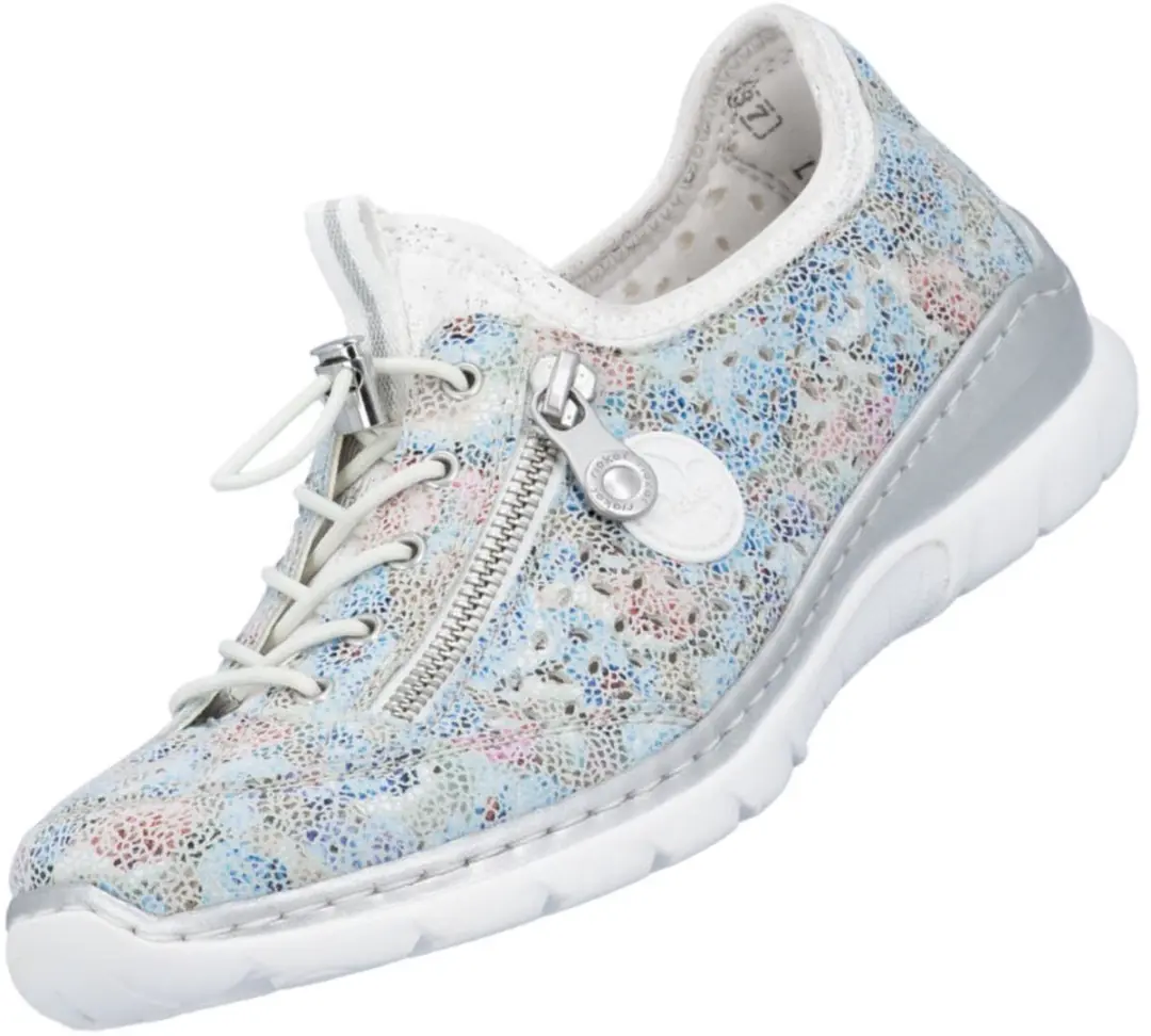 Rieker dames slip-on schoenen wit/gekleurd