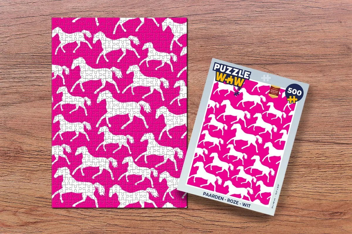 PuzzleWow Paarden Legpuzzel 500 Stuks - Multicolor