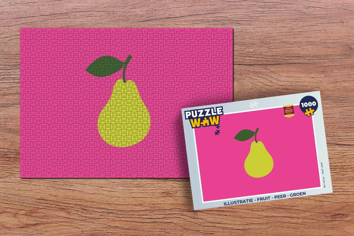 PuzzleWow Fruit Peer Legpuzzel 1000 Stuks - Groen