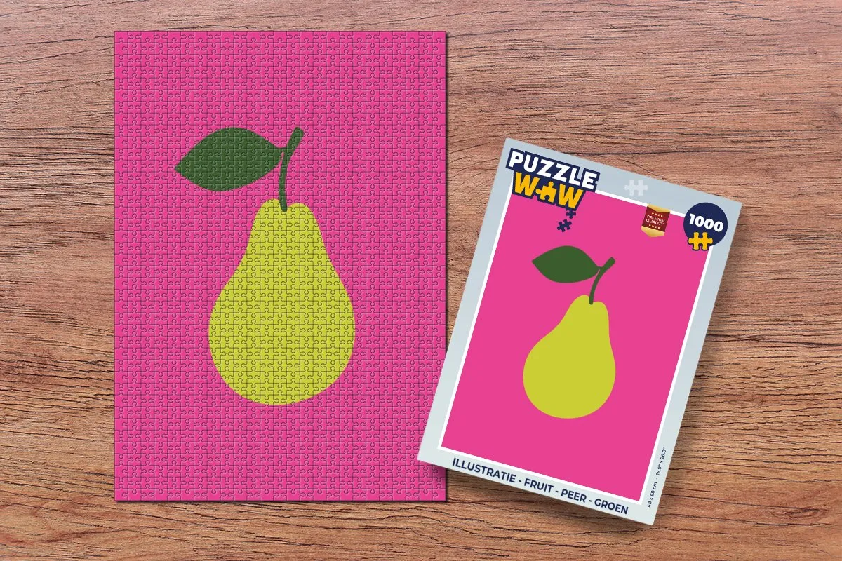 PuzzleWow Fruit Peer Legpuzzel 1000 Stuks - Groen