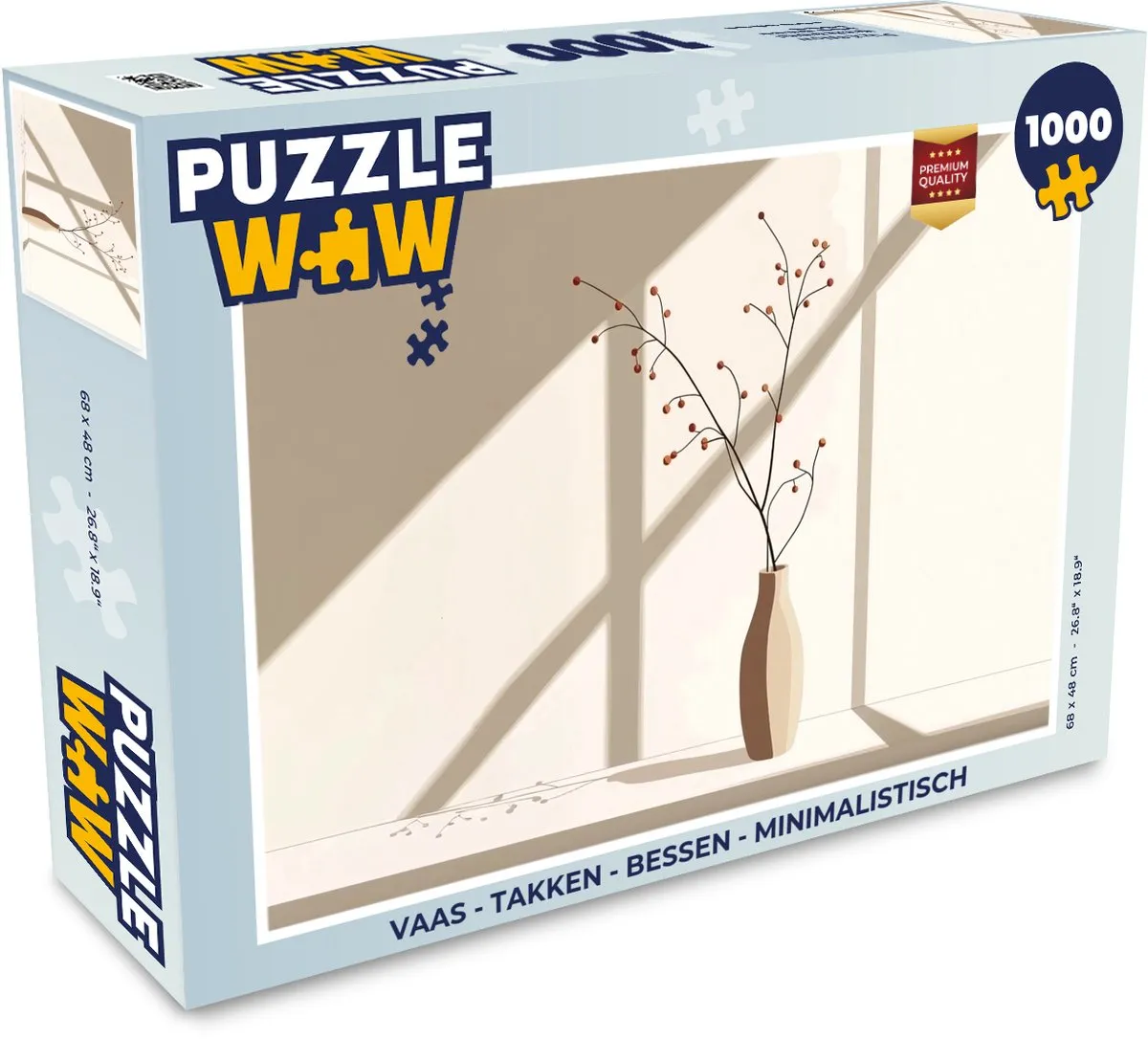 PuzzleWow Takken Bessen Legpuzzel 1000 Stuks - Vaas