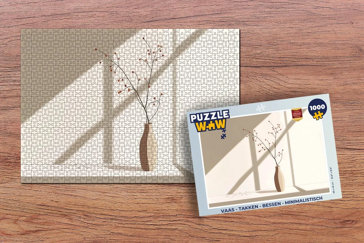 PuzzleWow Takken Bessen Legpuzzel 1000 Stuks - Vaas