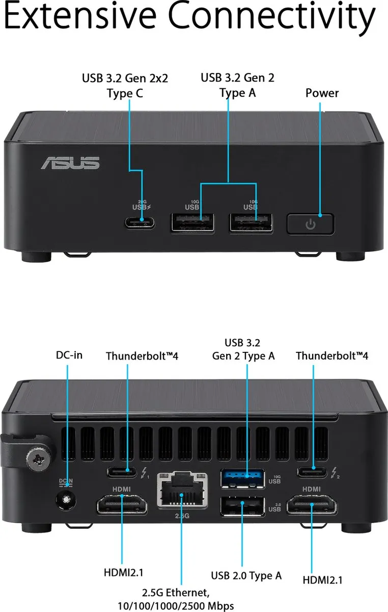 ASUS NUC 14 Pro Core Ultra 7 155H Mini PC - barebone
