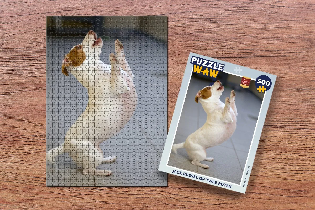 PuzzleWow Jack Russel Hond Op Twee Poten Legpuzzel 500 Stuks - Multicolor