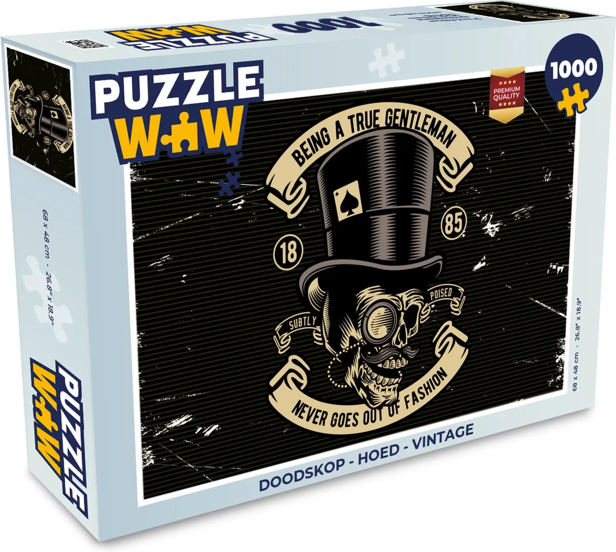 PuzzleWow Doodskop Legpuzzel 1000 Stuks - Multicolor