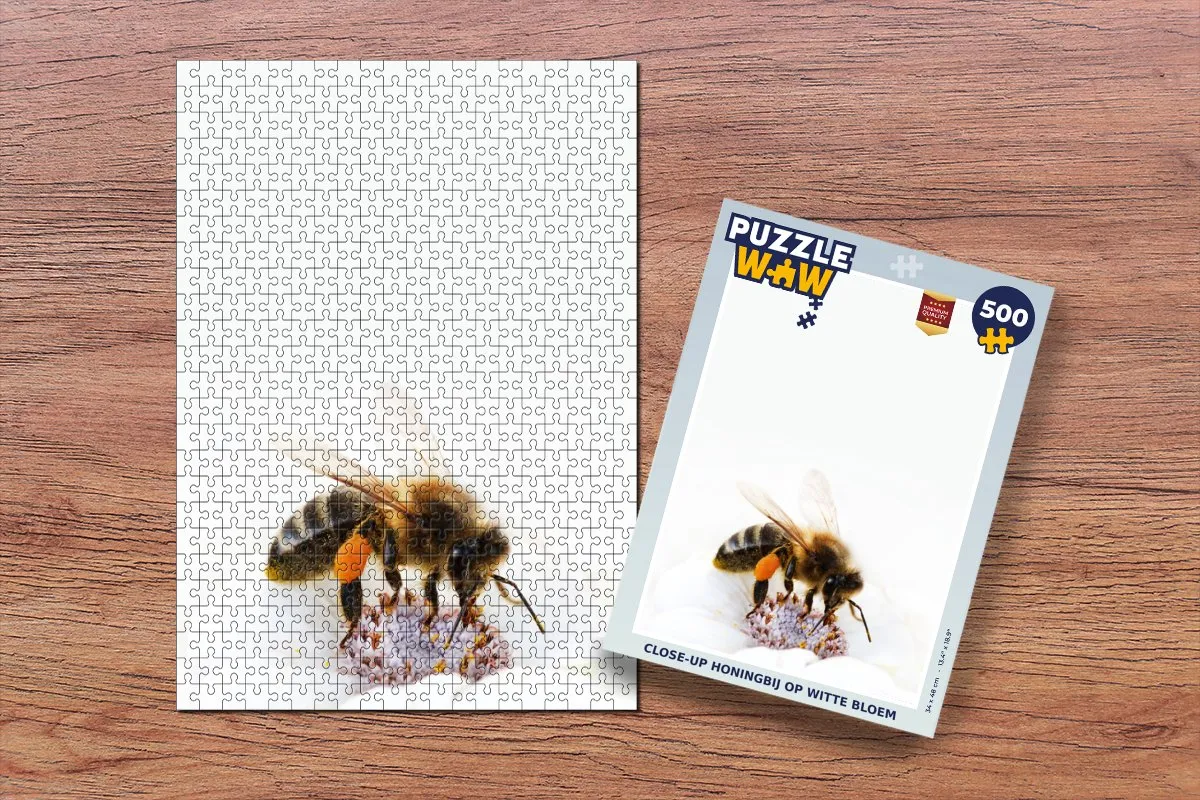 PuzzleWow Legpuzzel Close-up Honingbij 500 Stuks - Multicolor