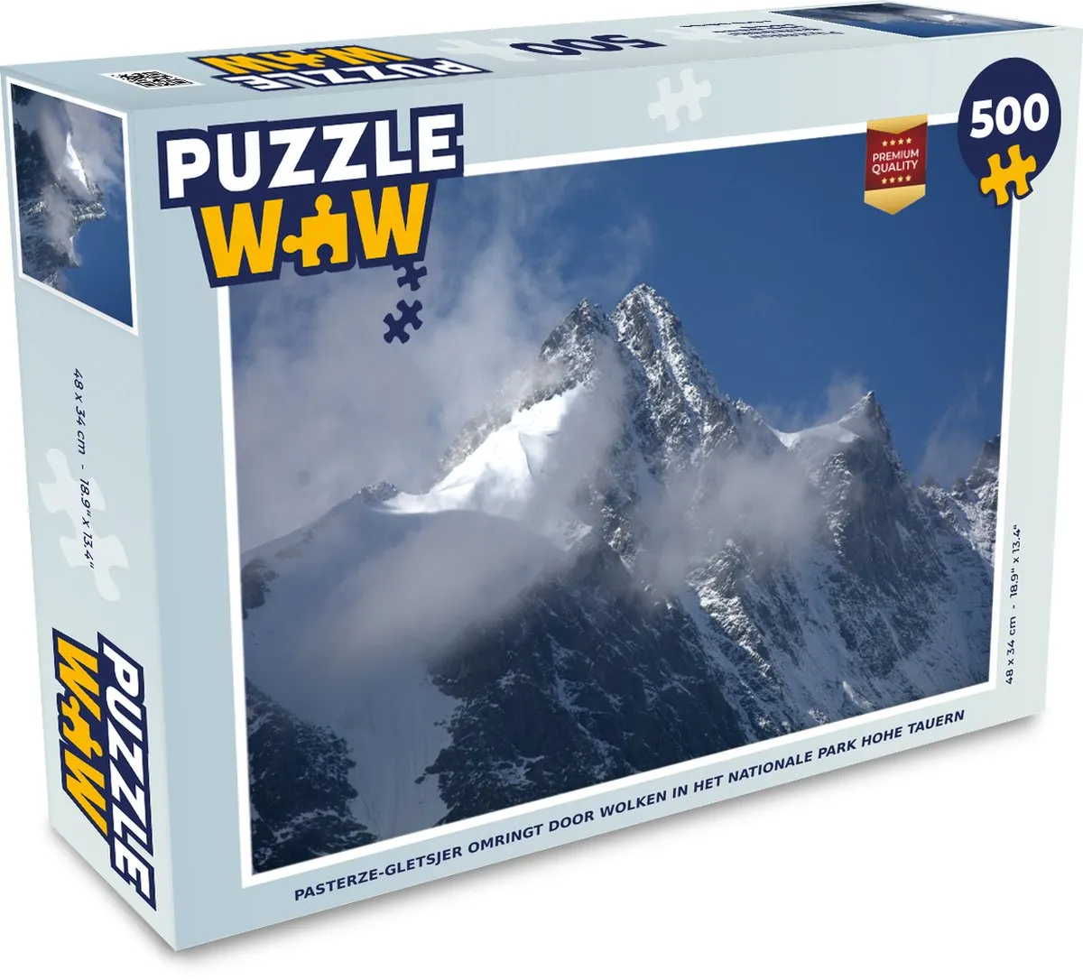 PuzzleWow Legpuzzel Pasterze-gletsjer 500 Stuks - Multicolor