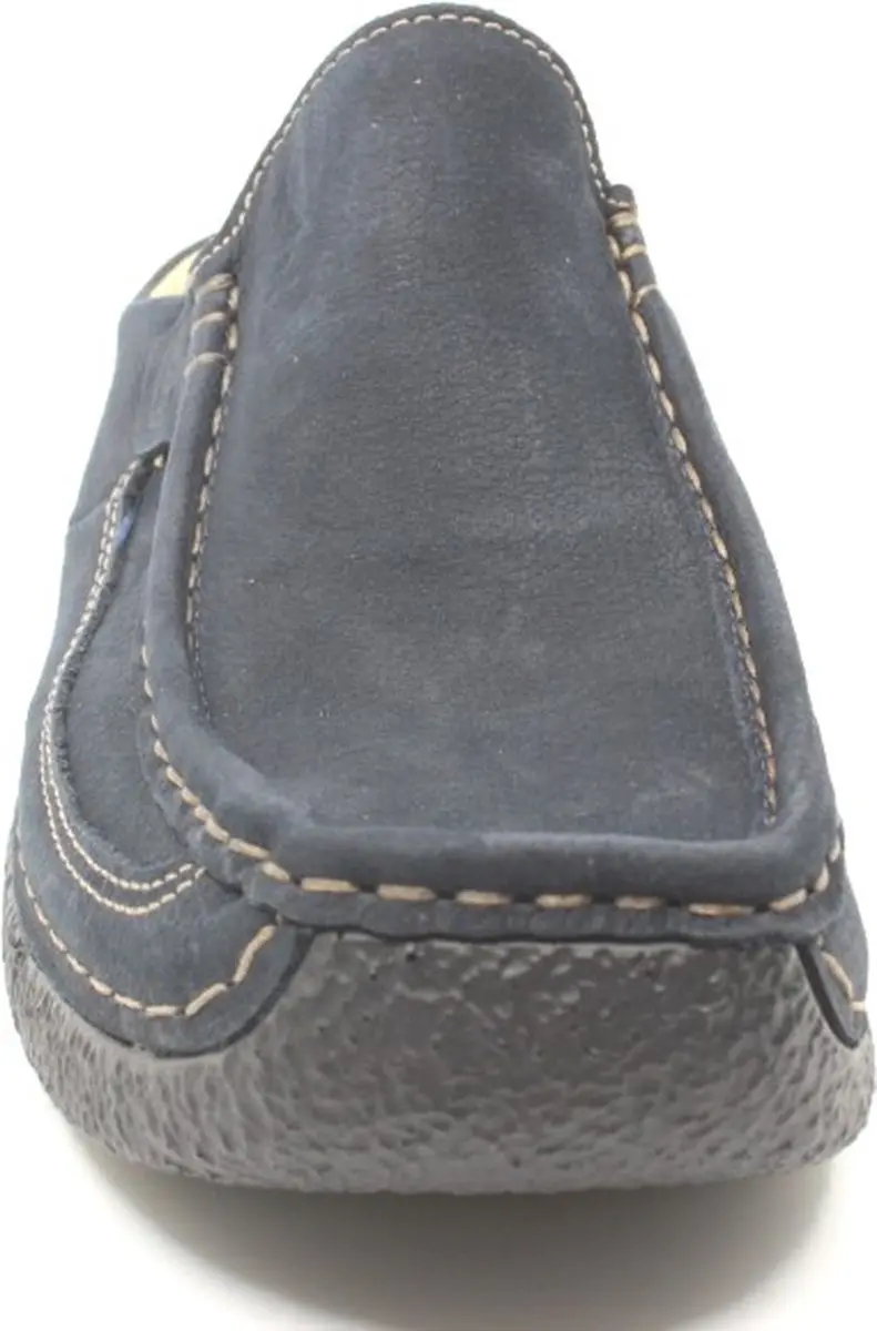 Wolky Klompen Roll Slide - Blauw Nubuck