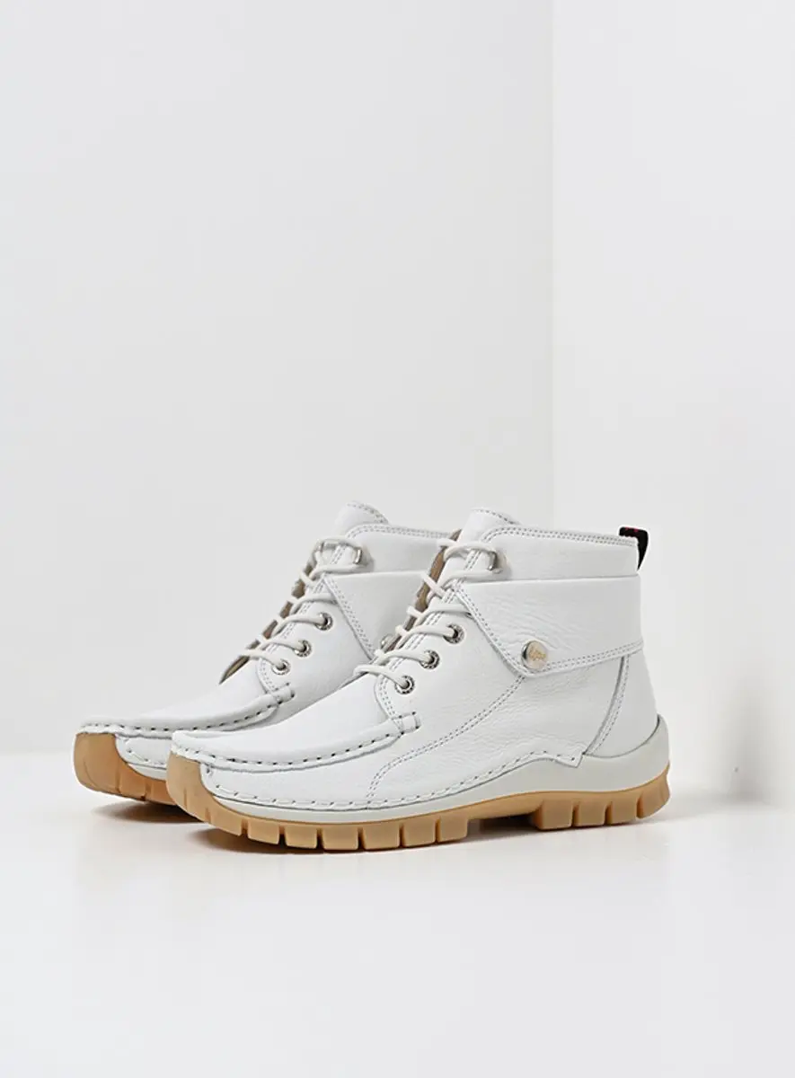 Wolky Dames Hoge Veterschoenen 04700 Jump Summer - Wit