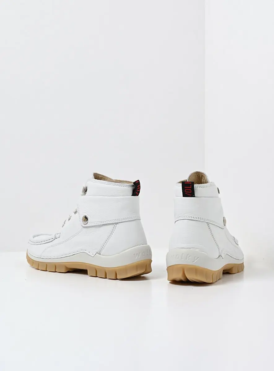 Wolky Dames Hoge Veterschoenen 04700 Jump Summer - Wit