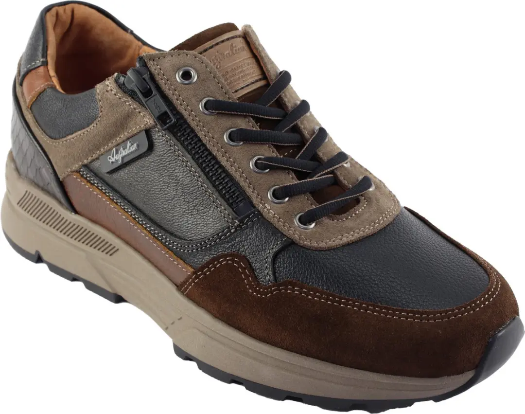 Australian Connery Width H Heren Sneakers - Zwart - Maat 45