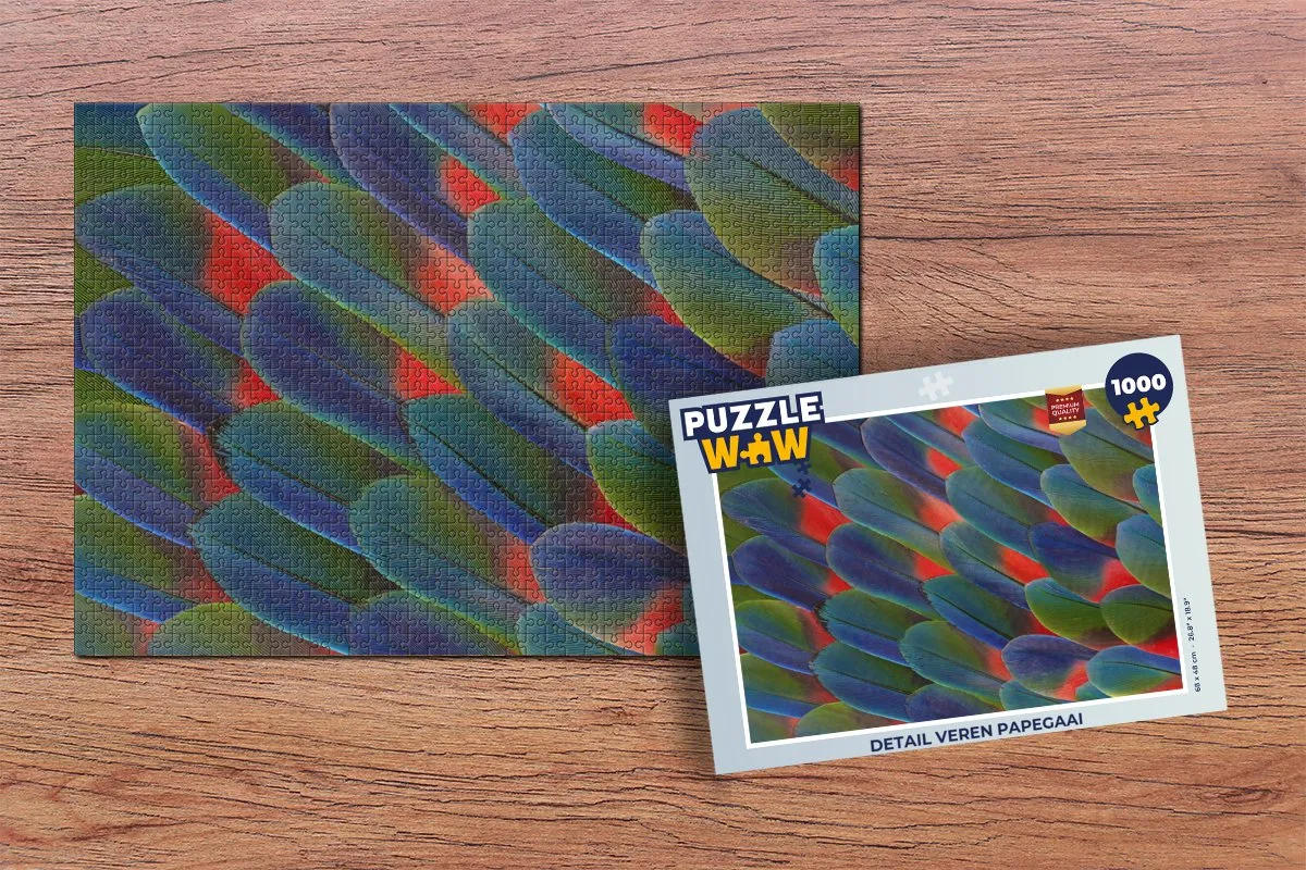 PuzzleWow Legpuzzel Detailveren Papegaai 1000 Stuks - Multicolor