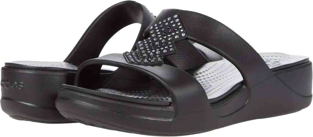 Crocs Monterey Shimmers Wedge W Zwart Maat 36/37 US 6